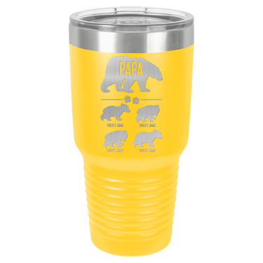 Papa Bear w/ 4 Cubs 30oz Ringneck Tumbler